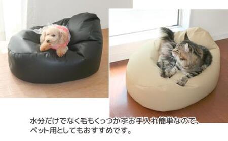 ビーズクッション タマゴロン _クリームベージュ【G0321】