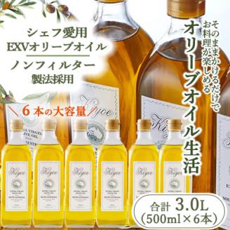 【ファーストクラスでも採用された】『キヨエ』 エキストラバージンオリーブオイル　500ml×6本