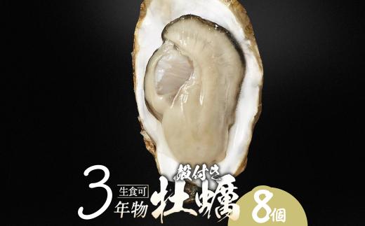 【2月前半発送】牡蠣 生食用 【 期間限定 】殻付き 牡蠣8個「3年育成」【 天然 牡蠣 かき カキ 殻付き  生食 大粒  国産 真牡蠣 三陸産 広田湾  】 RT3254