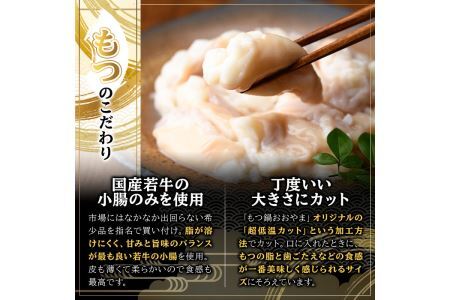 みそ味 もつ鍋 国産若牛小腸のみ使用(2人前)モツ鍋 もつ鍋セット 国産牛 牛肉 冷凍 九州味噌 牛モツ 小腸 ホルモン ちゃんぽん＜離島配送不可＞【ksg0547-A】【博多もつ鍋おおやま】