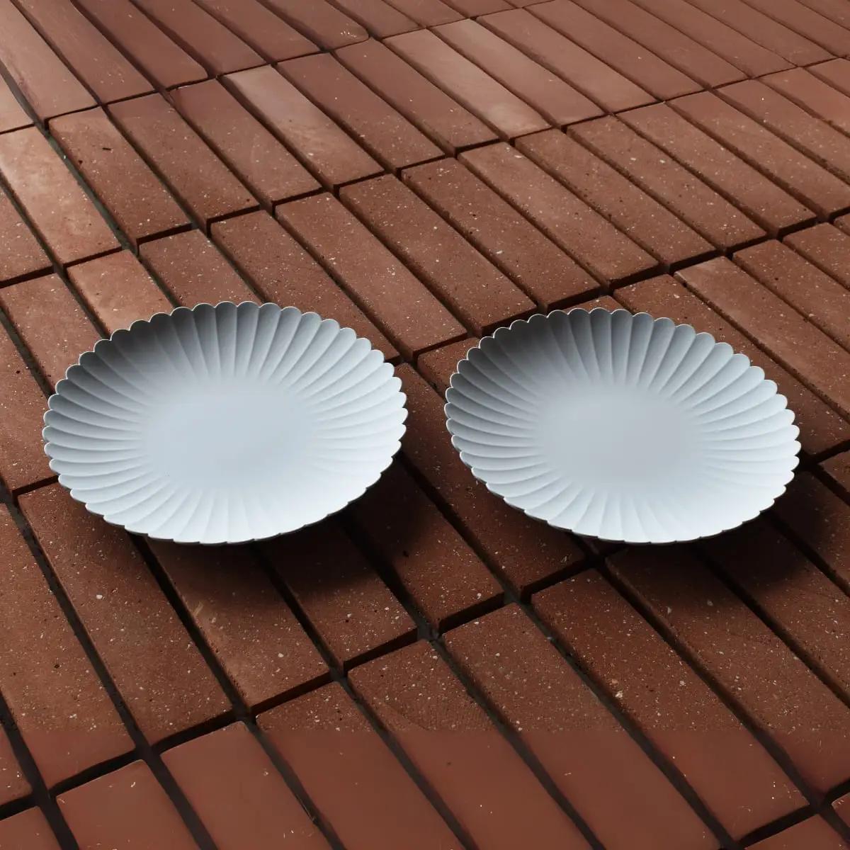 1616/ TY Palace Plate 220 2枚セット【1616/arita japan】有田焼 食器 器 皿 中皿 プレート パレスプレート グレー シンプル 35000円 3.5万円 A3