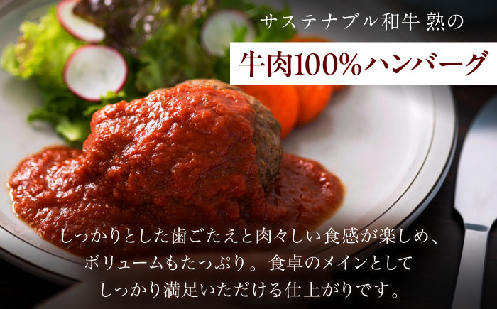 銀のハンバーグ トマトソース 150g×4個 サステナブル和牛 牛肉 加工品 ギフト包装 島根県雲南市/株式会社熟豊ファーム [AIAT021]