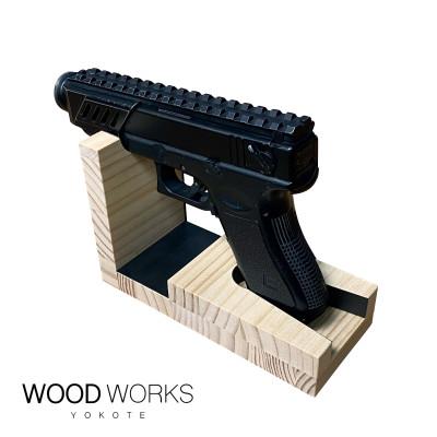 ふるさと納税 横手市 WOOD WORKS 日本製 ガンスタンド 1丁掛【本体カラー:ナチュラル】
