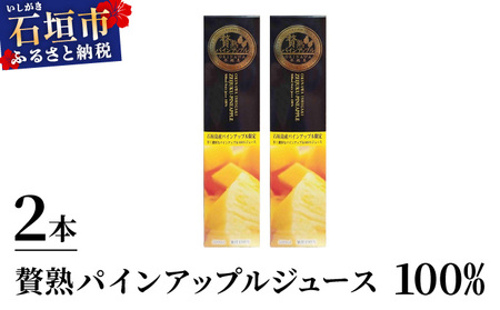 贅熟 石垣島産パインアップルジュース(100%)  500ml 2本