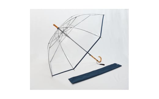 高級 ビニール 傘 竹跳-凛- 藍 透明 クリア 60cm 8本 骨 安全 耐風 丈夫 折れにくい ビニール傘 雨傘 雨具 かさ 長傘 紳士 男性用 婦人 女性用 男女兼用 おしゃれ ギフト プレゼント 贈り物 父の日 母の日 メディア 千葉県 旭市