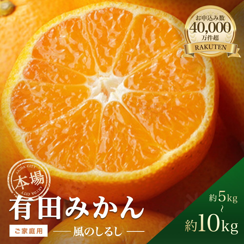 【ふるさと納税】 ★本場有田市産★ 訳あり 有田みかん「風のしるし」みかん 5kg 10kg S M L 送料無料 産地直送 甘い 小玉 大玉 濃厚 ジューシー フルーツ 果物 柑橘 訳アリ 家庭用 人気 有田市 温州みかん 高評価 和歌山県 （A241-2）