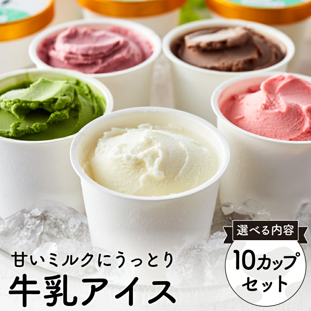 【ふるさと納税】【累計1.8万個突破！】アイスクリーム 詰め合わせ（10個）/ アイス オリジナルミルク イチゴミルク 抹茶 クッキークリーム アイス スイーツ デザート 牛乳アイス ミルク にゅうにゅう工房 冷凍 セット 冷菓