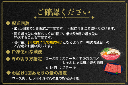 ＜宮崎牛『シン極(きわみ)』ロース肉約4kg、ヒレ肉約2.5kg (冷凍・2回配送)＞ 国産ブランド牛 黒毛和牛【MI635-nk-i-02】【中村食肉】