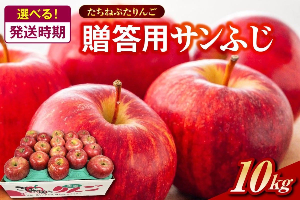 
            サンふじ 贈答規格 約10kg 【選べる配送時期】「たちねぷたりんご」 青森県 五所川原市 2026年 12月 1月 2月
          