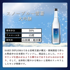 日本酒 スノーブルー雪蒼 大吟醸 かまぼこ 「荒波ほたて」 セット お酒 おすすめ 酒 蒲鉾 ふるさと納税 新潟 新潟県産 にいがた 上越 上越産