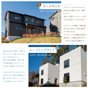 【富士グランヴィラ-TOKI-】富士山を望むヴィラ ご宿泊利用券 30,000円分