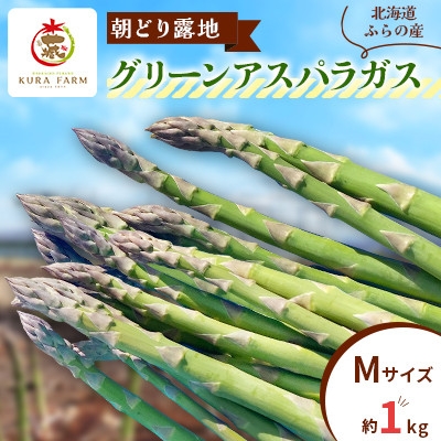 
                  ＜2027年発送＞北海道ふらの産　朝どり露地グリーンアスパラガス(Mサイズ 約1kg)〈藏ファーム〉【1503022】
                