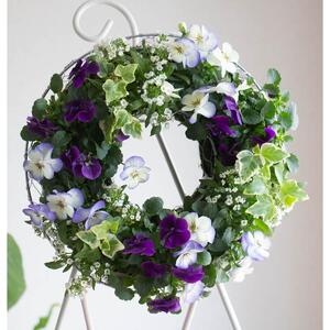 【先行予約】 花 育てる パンジー ビオラ ハンギング リース 寄せ植え 生花 自然 お花 植物 フラワー ギフト ガーデニング 飾り 庭 ベランダ 壁掛け 贈り物 静岡県 藤枝市 2025年11月よ