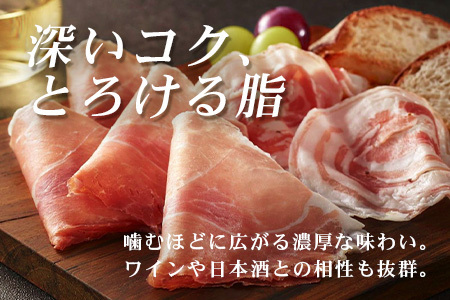 鹿児島県産 鹿児島黒豚 骨付き 2年熟成 ≪ 生ハム 原木 ≫ (約7.5kg) ［生ハム固定台付き］NS-516｜肉 お肉 豚肉 豚 にく かごしま黒豚 国産 ハム 生ハム 冷蔵 鹿児島県 南大隅町