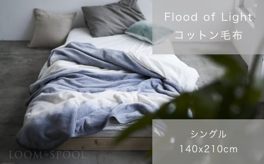 
天然由来の抗菌加工付き Flood of Light 綿毛布 [シングル／グレー] [3381]
