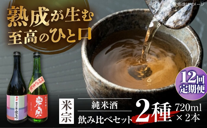 【12回定期便】 日本酒  愛生希純米大吟醸 ・ 米宗純米吟醸 セット 日本酒 純米大吟醸 晩酌 愛西市 / 青木酒造 [AEAC020]