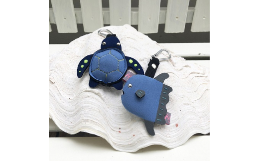 マスクホルダー2点セット（カメ＆マンボウセット） 