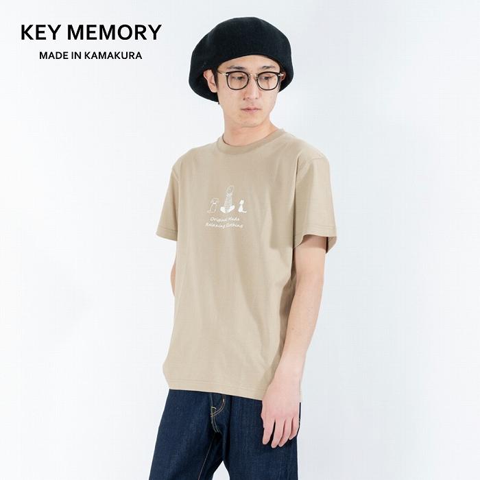 【ふるさと納税】《2》TIMEイラストTシャツBEIGE 【KEYMEMORY鎌倉】 | ふるさと 納税 楽天ふるさと 神奈川 ファッション ブランド 鎌倉 服 洋服 レディース メンズ 女性 男性 ナチュラル シンプル 可愛い かわいい おしゃれ 有名 人気 おすすめ