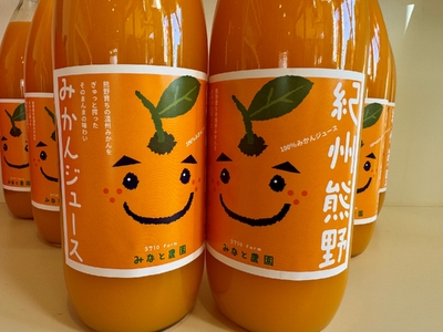 湊農園のみかん搾ったまんま！【紀州熊野みかんジュース】1000ml×6本　段ボール箱【2025年12月以降順次発送予定】【kmkn0089】