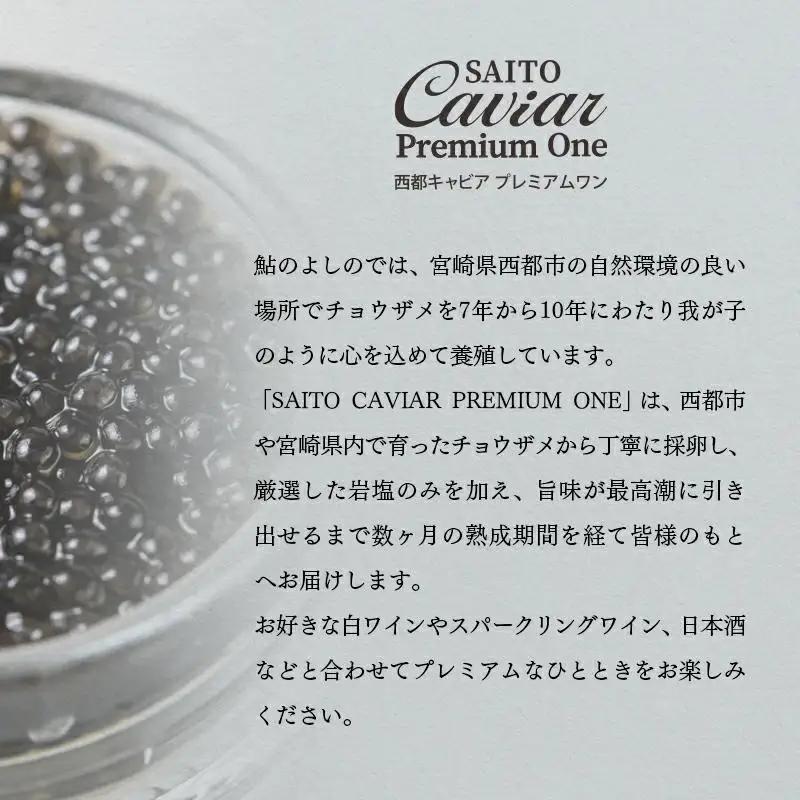 「SAITO CAVIAR PREMIUM ONE SHIRO」20g　西都市オリジナルキャビア　鮎のよしの＜25-16a＞
