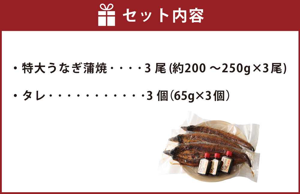 熊本産 特大うなぎ蒲焼〖阿蘇夢鰻（アソロマン）〗3尾