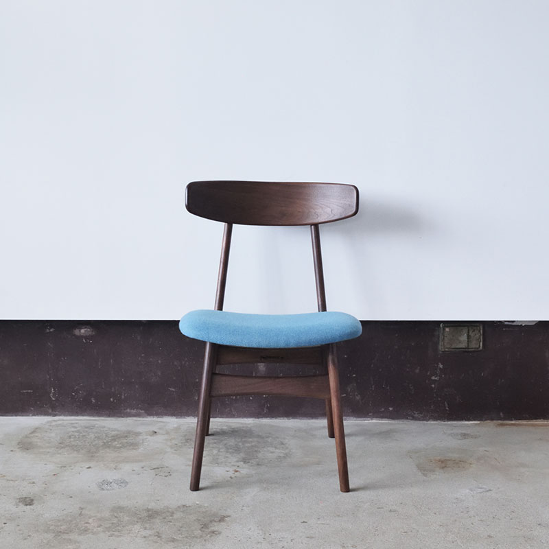 ダイニングチェア　01　ウォールナット　水色 | インテリア 家具
