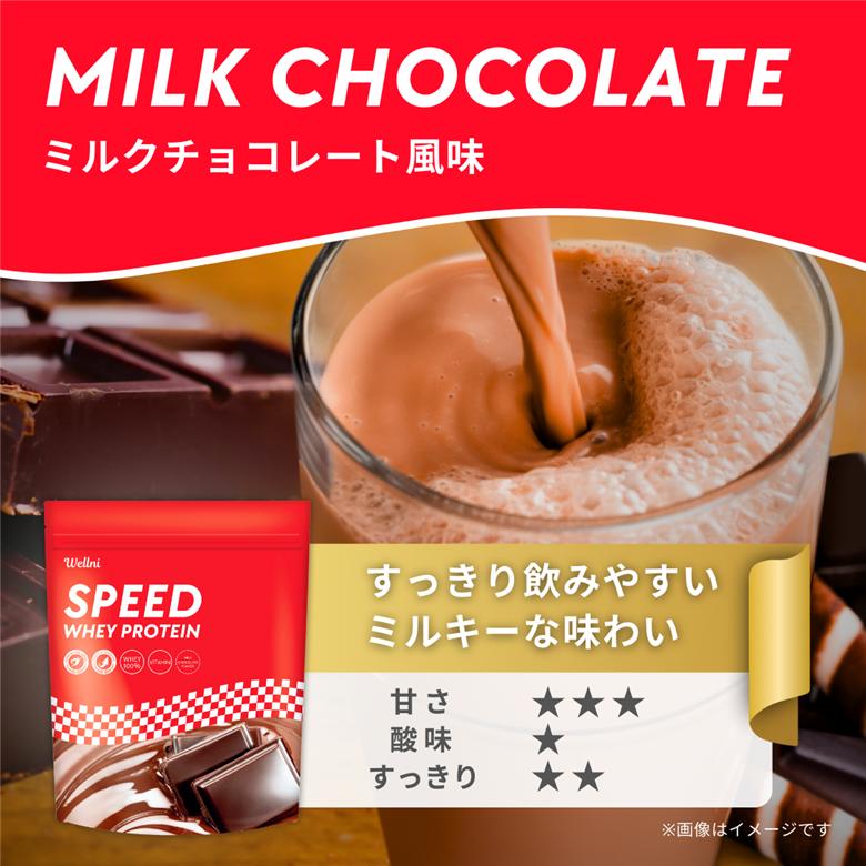 【 5営業日以内発送 】ホエイ プロテイン 1kg ミルクチョコレート風味 ウェルニ