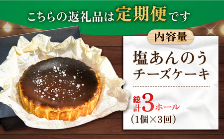 【全3回定期便】【ヒルナンデスで紹介されました！】五島列島 チーズケーキ 塩あんのう ケーキ 塩 しお ソルト いも 芋 スイーツ お菓子 菓子【虎屋】[RBA017]