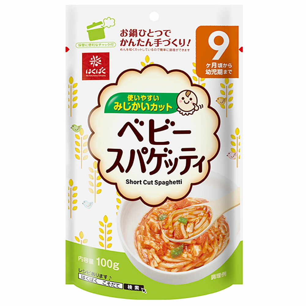 【ふるさと納税】ベビースパゲッティ 計1kg（100g×10袋） スパゲッティ パスタ 麺類 離乳食 食塩不使用 小麦粉 簡単調理 惣菜 国産 山梨県 中央市 送料無料