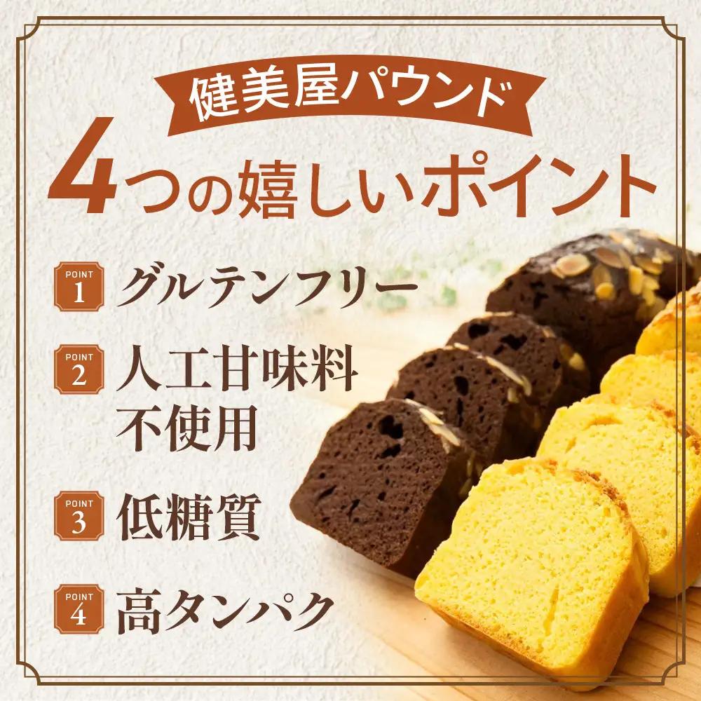 糖質制限・グルテンフリー パウンドケーキ 4種32個 無添加パウンドケーキ