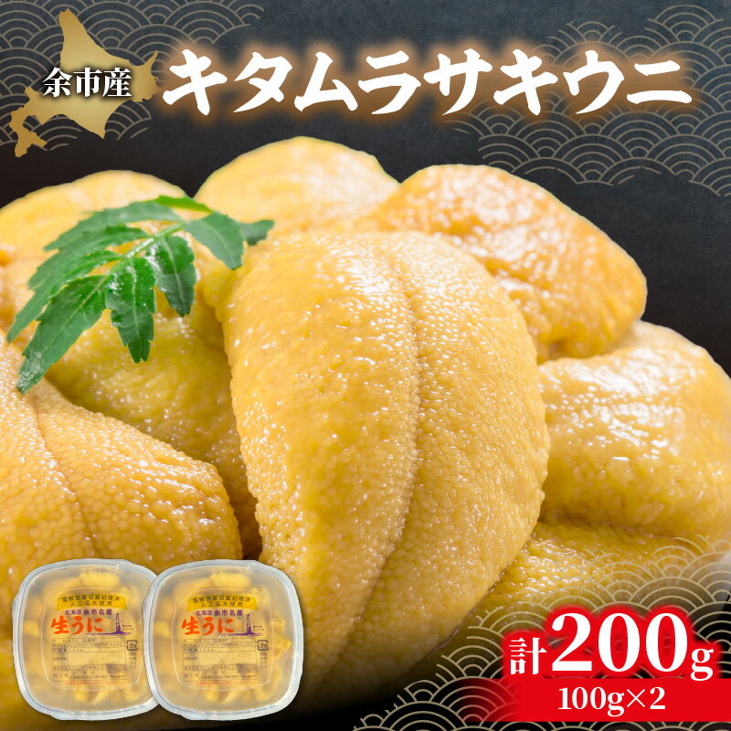 【ふるさと納税】【先行予約：2026年6月以降発送】余市産「 塩水うに ( キタムラサキウニ ) 」100g × 2個 余市産 うに 塩水パック 高品質 厳選 海鮮 グルメ 特産品 名産品 産地直送 鮮度 ギフト 贈答品 料亭 寿司 北海道 余市町 送料無料