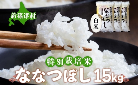 北海道 特別栽培 令和6年産 ななつぼし 15kg 精米 米 白米 お米 新米 ごはん ご飯 ライス 道産米 ブランド米 新しのつ米 ふっくら 食味ランキング  産地直送 お取り寄せ カワサキ森田屋 送料無料 