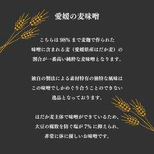 純麦味噌 吟みそ 700g × 4パック 甘口 味噌 粗ずり 味噌 全麹仕込み 味噌 はだか麦 味噌 マルヤス味噌 愛媛県 愛南町