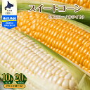 【ふるさと納税】とうもろこし【2025年産 先行予約】生産量 日本一 楽天 ランキング 連続 1位 獲得北海道芽室町産 スイートコーンイエロー種 ホワイト種 (選べる本数 : 計10本 計20本) レビュー 高評価 人気 とうきび コーン 生 甘い 野菜 黄色 北海道 十勝 芽室町