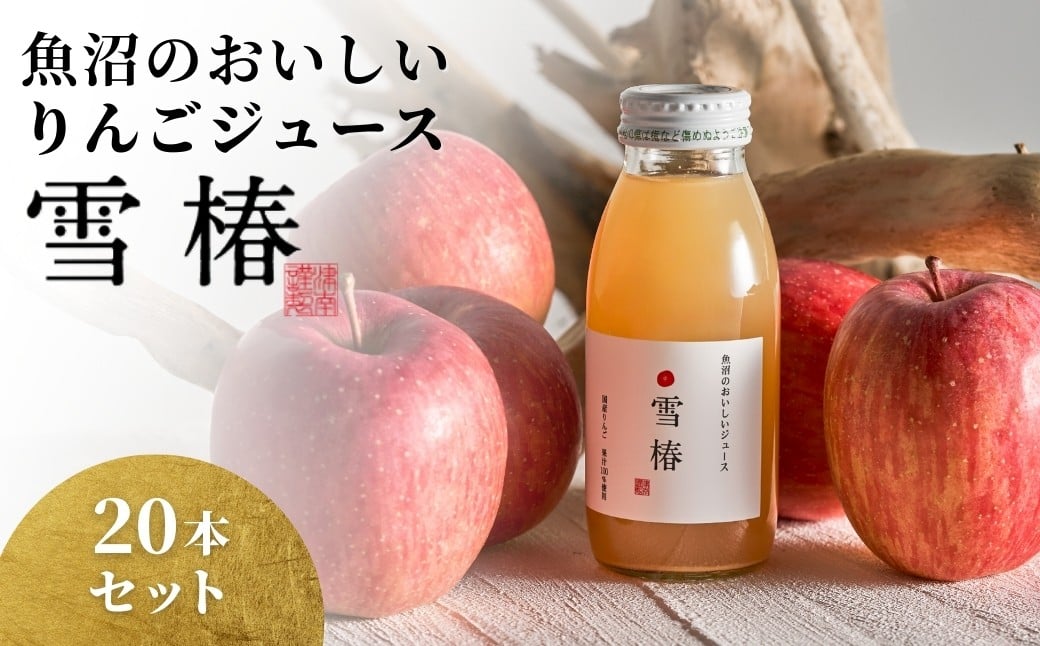 
            魚沼のおいしいりんごジュース 雪椿 20本×1セット | りんごジュース 国産 減農薬  ストレートジュース  雪椿 お取り寄せ 新潟県 津南町
          