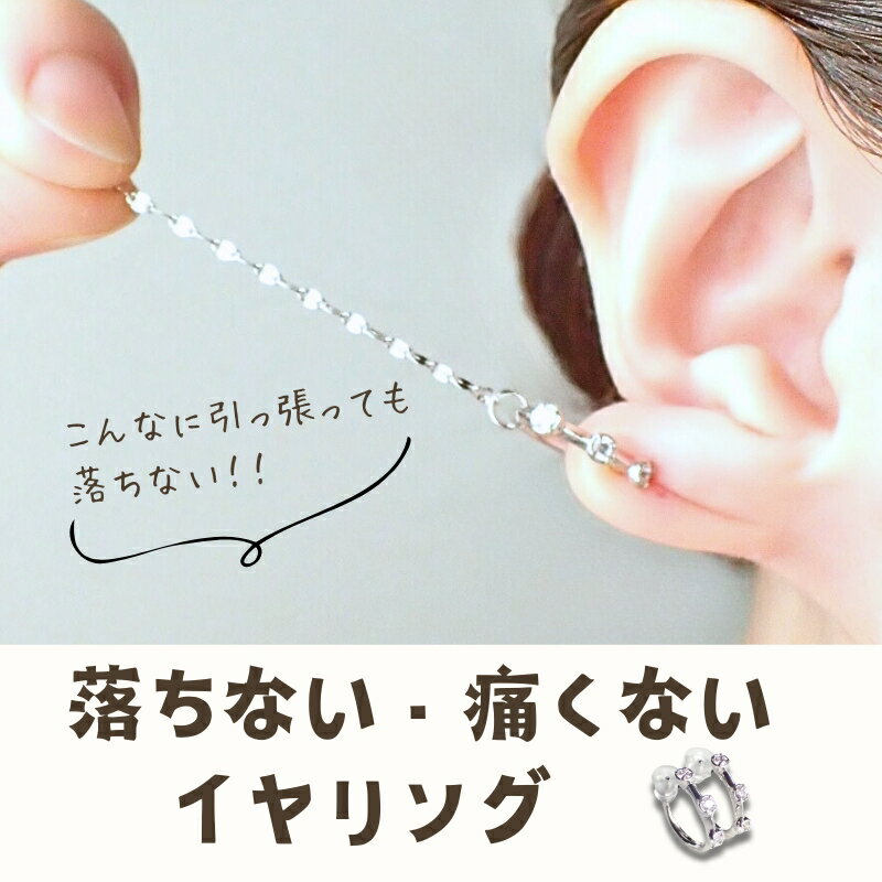 【ふるさと納税】Degodd デゴッド　落ちないイヤリング　3粒石　SV　ピアス見え　ノンホールピアス　小振りイヤリング　アクセサリー