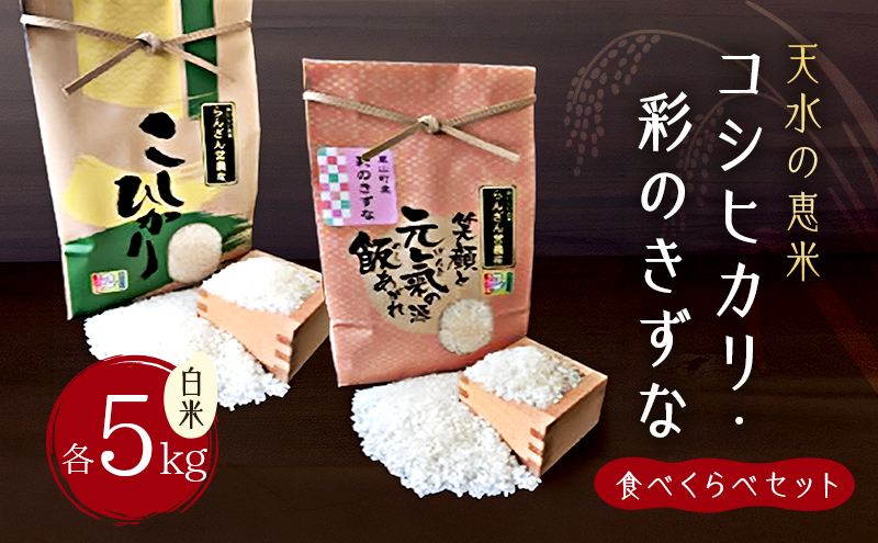 天水の恵米「コシヒカリ・彩のきずな」白米5kgずつ食べくらべセット お米