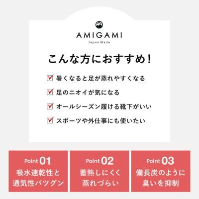 ふるさと納税 関市 AMIGAMI 美濃和紙を使ったパイルアンクルソックス レディース2足組(紺 白 各1) 靴下 |  | 01