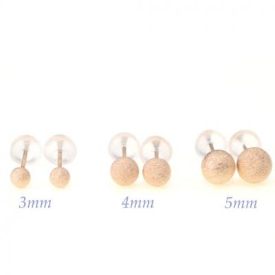 ふるさと納税 笛吹市 K18 PG フラッシュボールピアス　3ミリ　E315-R |  | 01