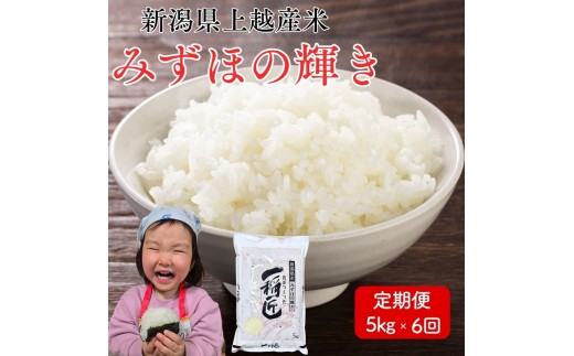 
                  令和8年産 先行予約 新潟県上越市産 みずほの輝き 5kg×6回 計30kg 30キロ 定期便 新米 精米 米 新潟県産 限定 おすすめ 米ヴィレッジさんわ
                