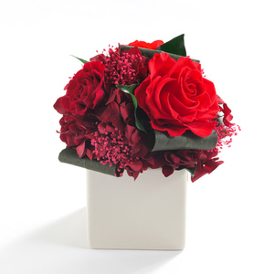 キューブS 花 お花 プリザーブドフラワー ギフト プレゼント お祝い 誕生日 お供え アレンジ インテリア 東京都 墨田区 ブルー