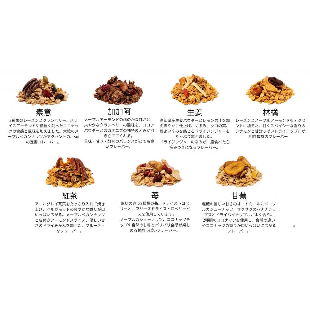 soi 食べ比べグラノーラ 7種のフレーバー（２セット）