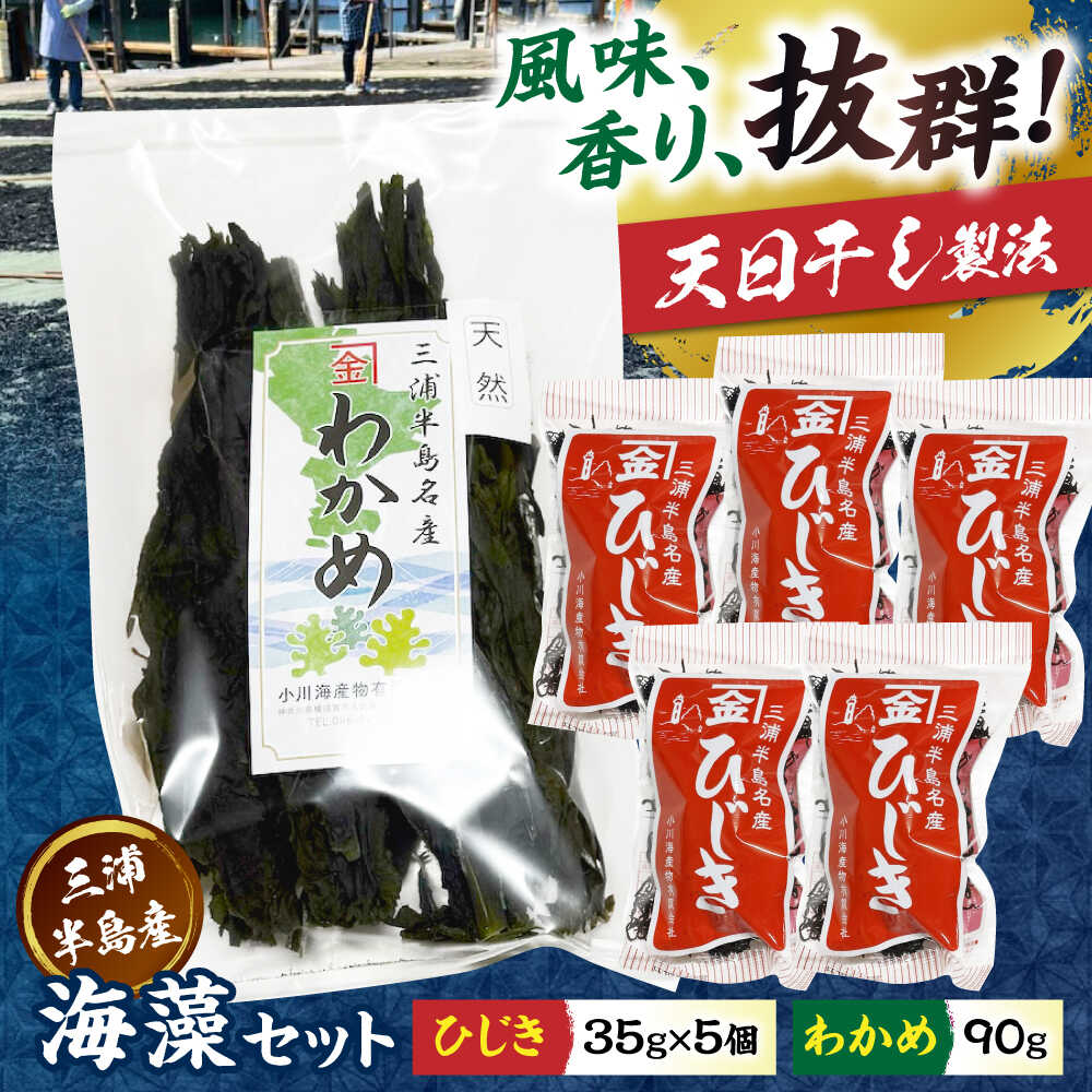【ふるさと納税】三浦半島産ひじき（35g×5個）わかめ（90g）セット ヒジキ 乾物 神奈川 わかめ ワカメ ひじき 海藻 かいそう 天日干し 国産 横須賀【小川海産物有限会社】[AKDU002]