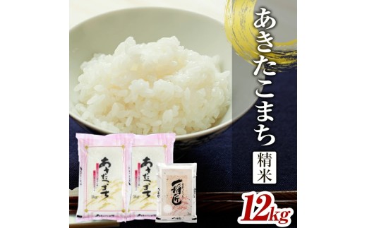 令和7年産【精米】あきたこまち　12kg(5kg×2袋+2kg×1袋) YA SC0722