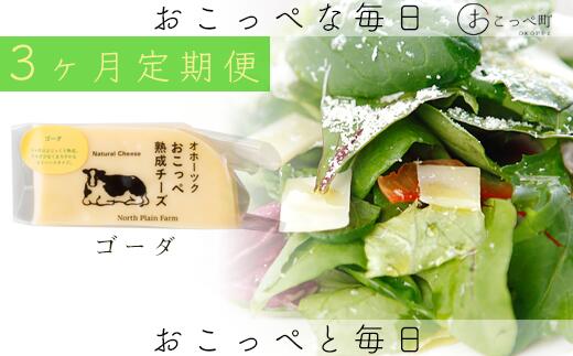 【ふるさと納税】おこっぺ有機ゴーダチーズ80g×3個 3ヶ月定期便【23022】