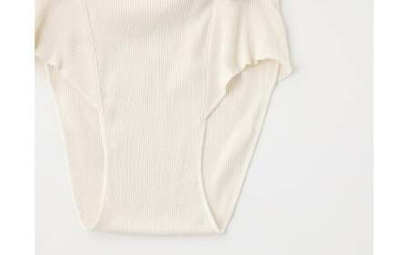 【キナリ2枚 M-Lサイズ】hinna ふわリブ オーガニックコットン ふんどしショーツ【2枚セット】