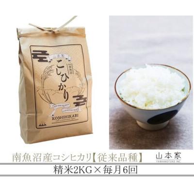 ふるさと納税 南魚沼市 【発送月固定定期便】南魚沼産コシヒカリ山本家精米2kg【従来品種】10月下旬より順次発送 全6回
