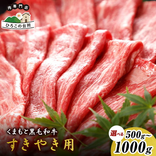 【ふるさと納税】 くまもと黒毛和牛 すき焼き用 500g 1000g《90日以内に出荷予定(土日祝除く)》 山江村（桜屋）