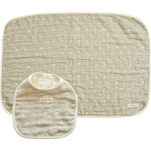 アンジェロラックス　６重ガーゼ スタイ＆ガーゼケットＳセット_袋入：モスグレー【G0622】_1665659