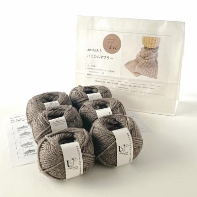 ふるさと納税 江南市 毛糸6玉で編めるハニカムマフラーキット 3番色